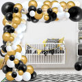 Black gold balloon garland arch kit gold balloon